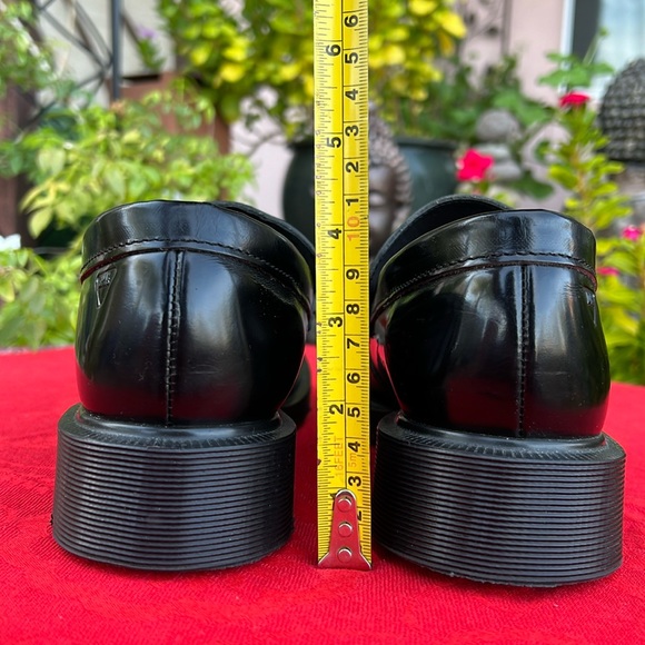 🏴󠁧󠁢󠁥󠁮󠁧󠁿 Dr. Martens MIE Mono Black Chunky Block Heel Penny Loafers UK 7 - Picture 10 of 17